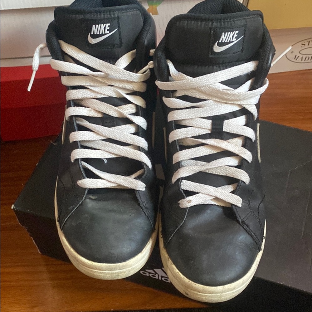 Nike Black and White High-Top Sneakers